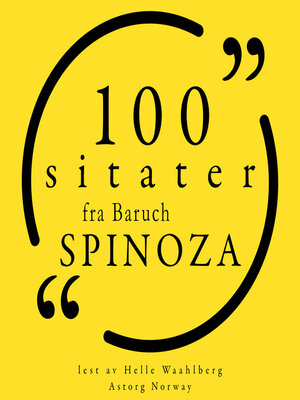 cover image of 100 sitater fra Baruch Spinoza